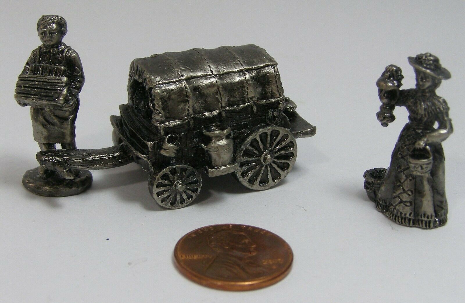 Liberty Falls The Pewter Collection Missing 2 figures No Box   3pc.  C19 - $3.49