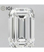 Lab Grown 2.01 Ct EMERALD Cut IGI Certified CVD Diamond D Color VVS2 Cla... - $581.81 CAD