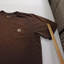 Carhartt K87 DKB Original Fit Men's 2XL Tall Brown Cotton Short Sleeve T-Shirt image 5