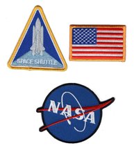 NASA Space Shuttle Iron/Sew On Patch (Bundle of 3pc) - £8.78 GBP