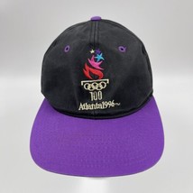 1996 Olympics Hat Snapback Cap Black Purple Atlanta USA Vtg Inside Brand Pouch - £36.93 GBP