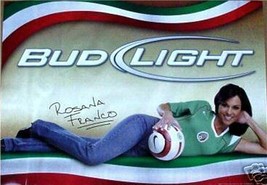 Budweiser Bud Soccer Beer Poster Sign Rosana Franco Hot - £13.81 GBP