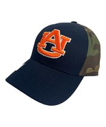 NEW NCAA AUBURN TIGERS CAMO NAVY BLUE HAT ADULT SIZE ONE SIZE CURVED BILL - £13.93 GBP