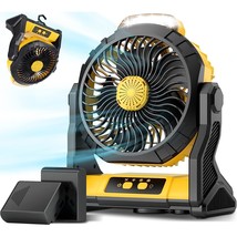 Portable Camping Fan With Lights, 20000Mah Detachable Rechargeable Battery Opera - £93.57 GBP