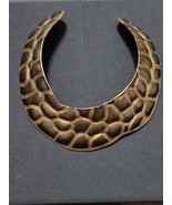 Bronze Tone Metal Choker Necklace Vintage - $19.19 CAD
