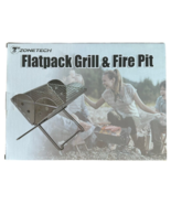 Portable Camping Stainless-Steel Grill and Fire Pit, Tabletop Charcoal G... - $54.25 CAD