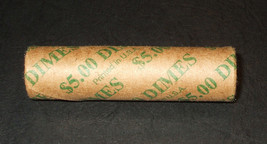 1970-D Uncirculated Roosevelt Dime Roll - Old Wrapper - £40.26 GBP