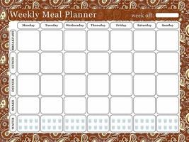 Meal Planner Magnetic Desk Calendar Notepad Menu Food Organizer Weight Loss (03) - £10.31 GBP