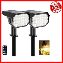 Dual Color Temperature Solar LED Lights - Adjustable Brightness &amp; Remote... - $29.09
