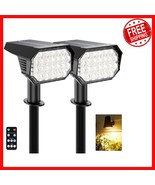 Dual Color Temperature Solar LED Lights - Adjustable Brightness &amp; Remote... - $537.71 MXN