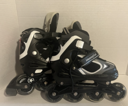 MammyGol Adjustable Youth/Kids Roller Blades Inline Skates 35-38 Black/Gray - $57.00