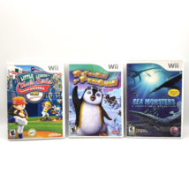 Little League Baseball, Defendin De Penguin &amp; Sea Monsters (Nintendo Wii) Lot - $14.80