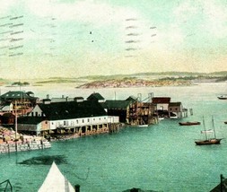 Vtg Postcard 1908 Stonington Maine ME Harbor View Docks Pier Boats  - £12.42 GBP