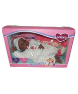 Adora Nursery Time Baby Doll 16&quot; Dark Skin With Bed Carrier Set - Discon... - £114.06 GBP