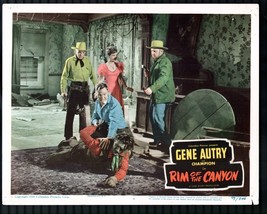 Rim of the Canyon 11&quot;x14&quot; Lobby Card #8 Gene Autry Nan Leslie Western - £38.13 GBP