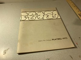 Vintage 1973 Alpha Psi Omega Playbill Black America Drama Paperback - £11.79 GBP