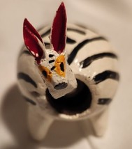 Zebra Bobble Head Mexican Folk Art Hand Made Cute Home Decor - £4.70 GBP