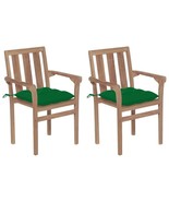 vidaXL Stackable Teak Patio Chairs Set of 2 Brown Weather-Resistant Outdoor - $9,264.10 MXN