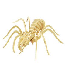 Spider 3D Wooden Puzzle DIY Build Three Dimensional Wood Craft Fun Project Bug - £5.44 GBP