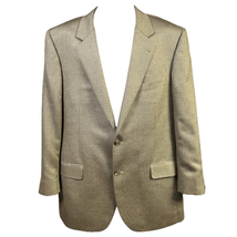 Jos. A Bank Mens Tan Herringbone Silk Camelhair Blend Sport Coat Blazer Size 44L - £37.21 GBP