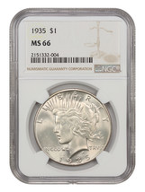 1935 $1 NGC MS66 - $2,546.25