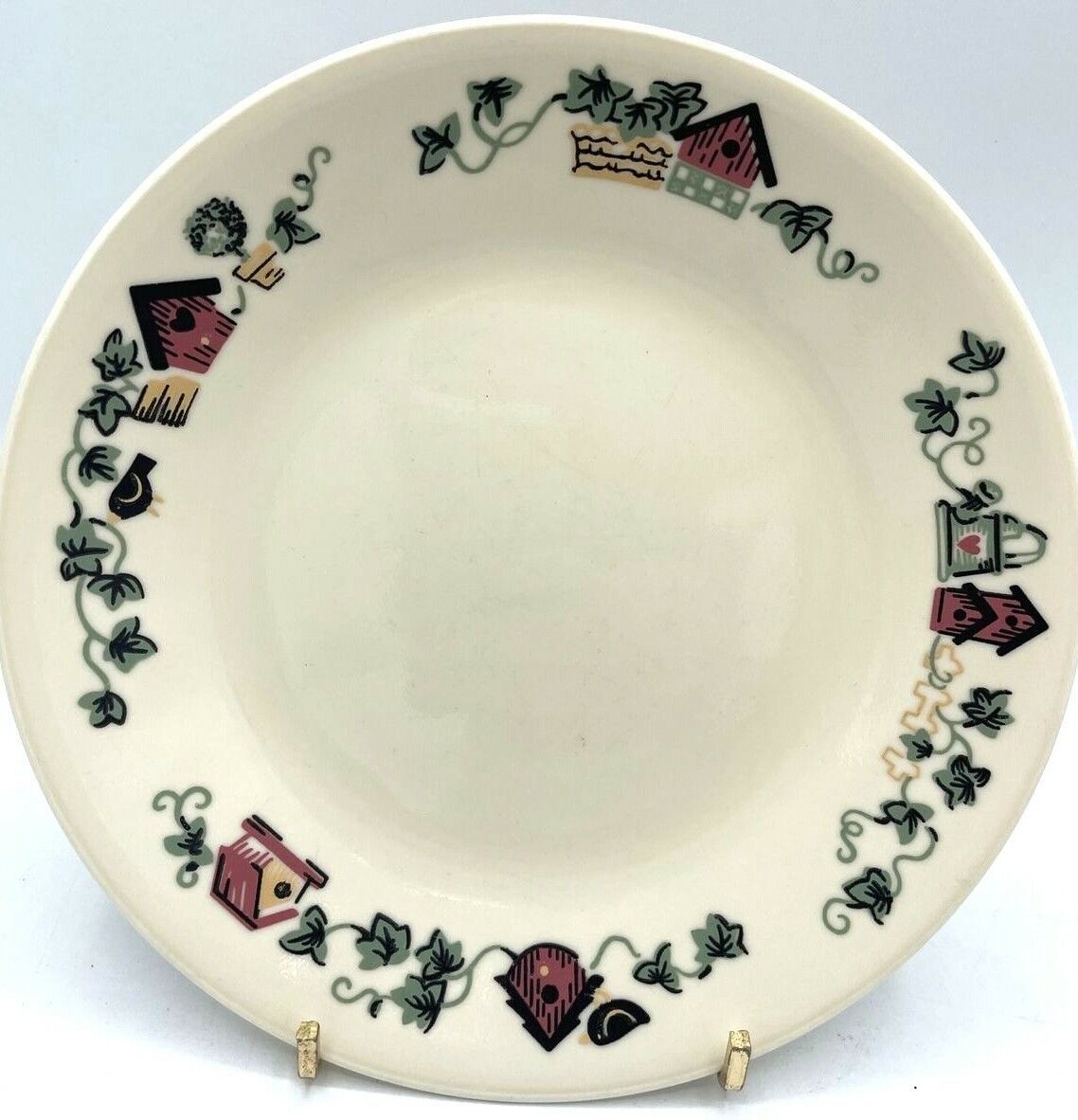 Corelle Garden Home Birdhouses Ivy 6 3/4&quot; Bread and Butter Plates Replac... - $4.94