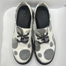 Dr. Martens 1461 Polka Dot Smooth Leather Oxford Shoes Womens 7 /38 White Black - $89.97