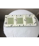 Three Section Serving Dish Server Tray 3 Part Olive Design DII - $292.57 MXN