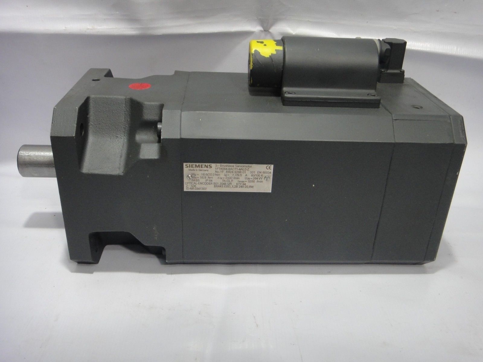 Siemens Brushless Servo Motor 1FT6084-8AC71-4AL0-Z Trumpf 1FT60848AC714A... - $5,691.35