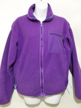 Patagonia 10 Purple Fleece Zip-Front Jacket Vintage Made in USA - £26.60 GBP