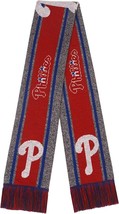 MLB Philadelphia Phillies 2021 Gray Big Logo Scarf 64&quot; by 7&quot; by FOCO - £31.28 GBP