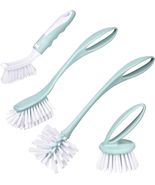 Dish Brush with Handle, Kitchen Dish Scrub Brush Set, 4-Piece Kitchen Cl... - $15.13