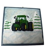 JOHN DEERE FARM TRACTORS ENESCO WINTER CHRISTMAS PLAQUE - £10.24 GBP