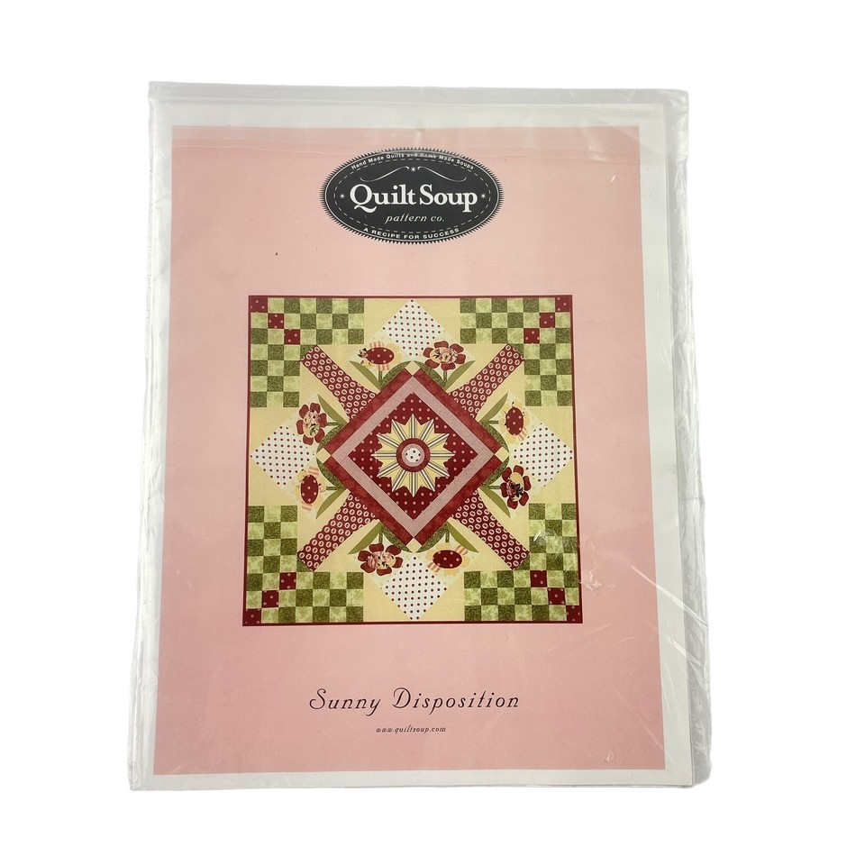 Quilt Soup PATTERN Sunny Disposition Applique and Piecing 56" x 56" Item image 8