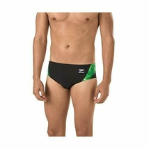 Speedo Men&#39;s 7705713 320 Endurance Ice Flow Swim Brief Green 26 - £31.48 GBP