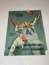 Vintage 1961 Baltimore City College vs Polytechnic Institute Football Pr... - $24.99