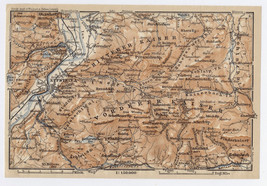 1907 Antique Map Of Vicinity Of Kufstein / Tyrol Tirol / Austria - £19.96 GBP