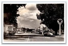 RPPC Street View Texaco Station Alturas California CA 1954 Postcard R18 - $14.80