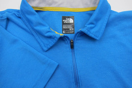 NWOT $60 North Face Flashdry 1/4 Zip Short Sleeve Blue Golf Polo Shirt M - $22.79