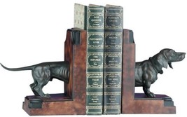 Bookends Bookend TRADITIONAL Lodge Weiner Dog Dachshund Resin Hand-Cast - £204.85 GBP