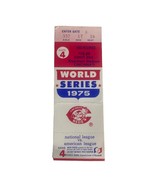 World Series 1975 Game 4 Ticket Stub Cincinnati Reds Riverfront Stadium - £99.05 GBP