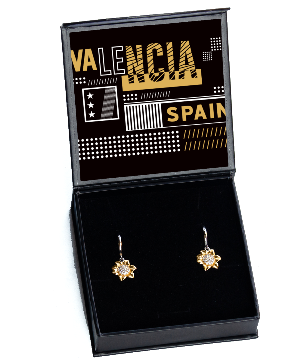 Primary image for Valencia,  Sunflower Earrings. Model 60083 