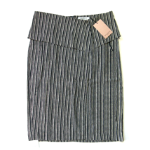NWT MM. Lafleur Montgomery in Navy Ivory Thick Stripe Pencil Skirt 12 - £49.00 GBP
