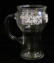 Vintage 1970&#39;s Pepsi Cola Clear Glass Handled Soda Fountain Mug - £11.60 GBP