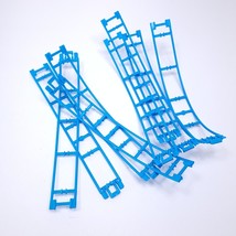 8 used K&#39;NEX Blue Roller Coaster Track Pieces curved Micro Parts KNEX - £2.33 GBP