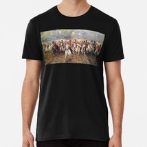 Scotland Forever 1881 Battle Waterloo Lady Butler Charge Royal Scots Gre T-shirt - £17.60 GBP