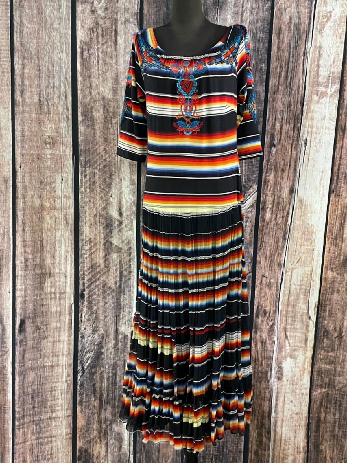 Vintage Collection full serape dress in Multi