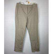 Chicos 0 So Slimming Seamed Ankle Pants Womens S 4 Tan Stretch Mid Rise ... - $16.20