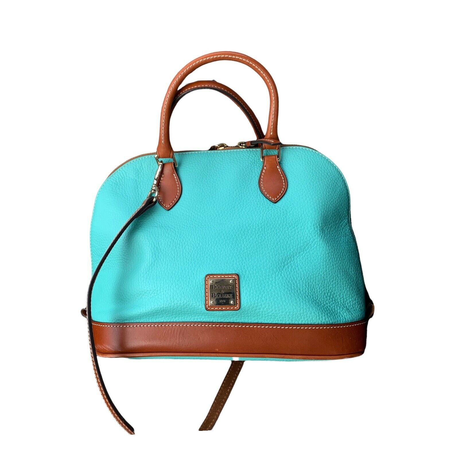 Primary image for Dooney & Bourke Zip Zip Satchel Bag Turquoise Color