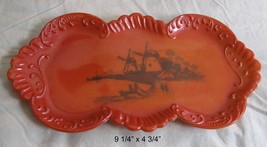 c. 1910 WSC &#39;Oriental&#39; Orange cased Dresser Tray with Windmills - $17.00